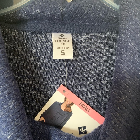 Navy blue longe top. New with tags. Super soft! - Picture 3 of 4